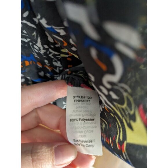 Cabi Festival Semi Sheer Funky Plaid Button Up - Small - Style 129 - Picture 9 of 10